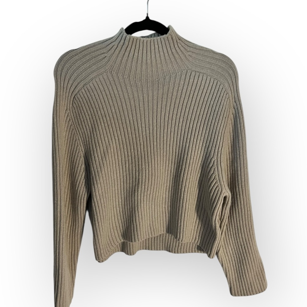 H&M Cowl Neck Sweater with Ribbed Texture - Picture 1 of 2